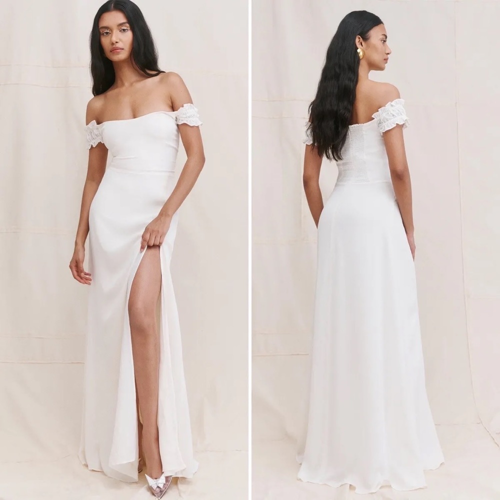 Reformation Gimlet MIDI dress, Ivory, Sz 8 *See description*